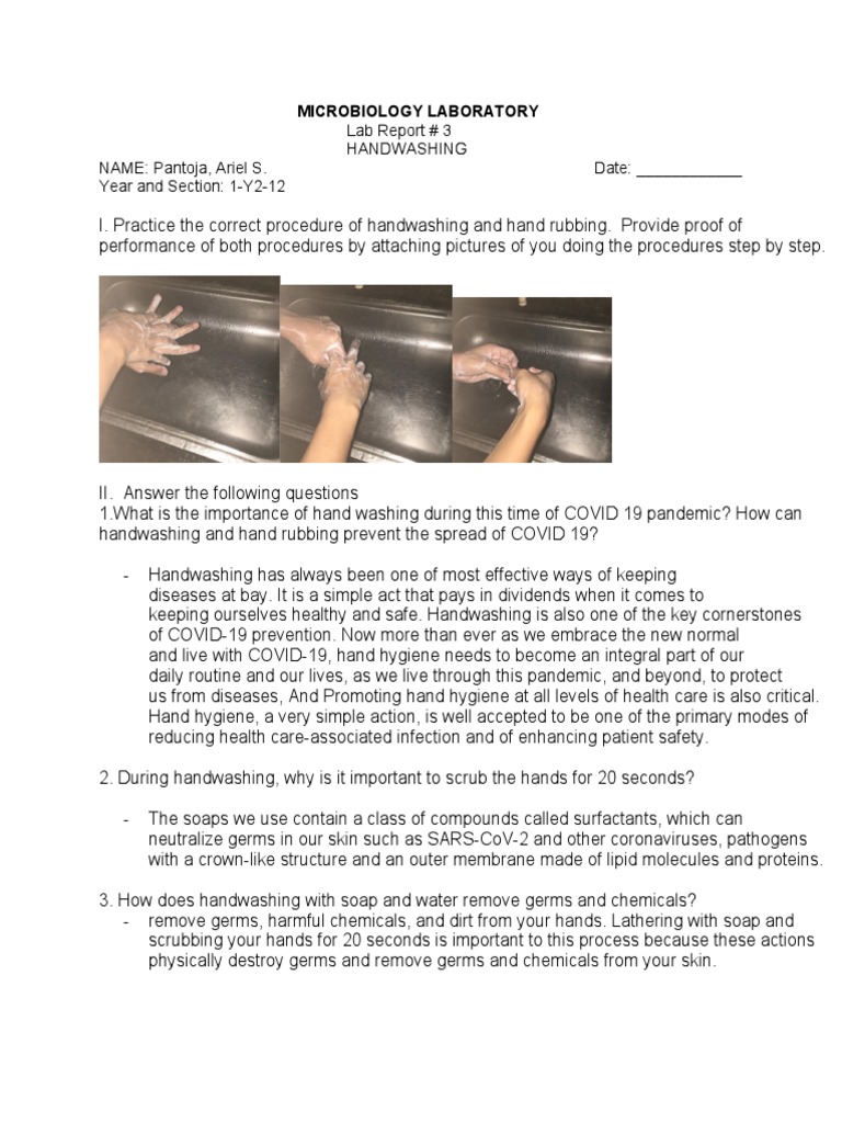 Lab Report 3 Handwashing NAME Pantoja, Ariel S. Date Year and