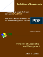 Principles of Leadership & Management