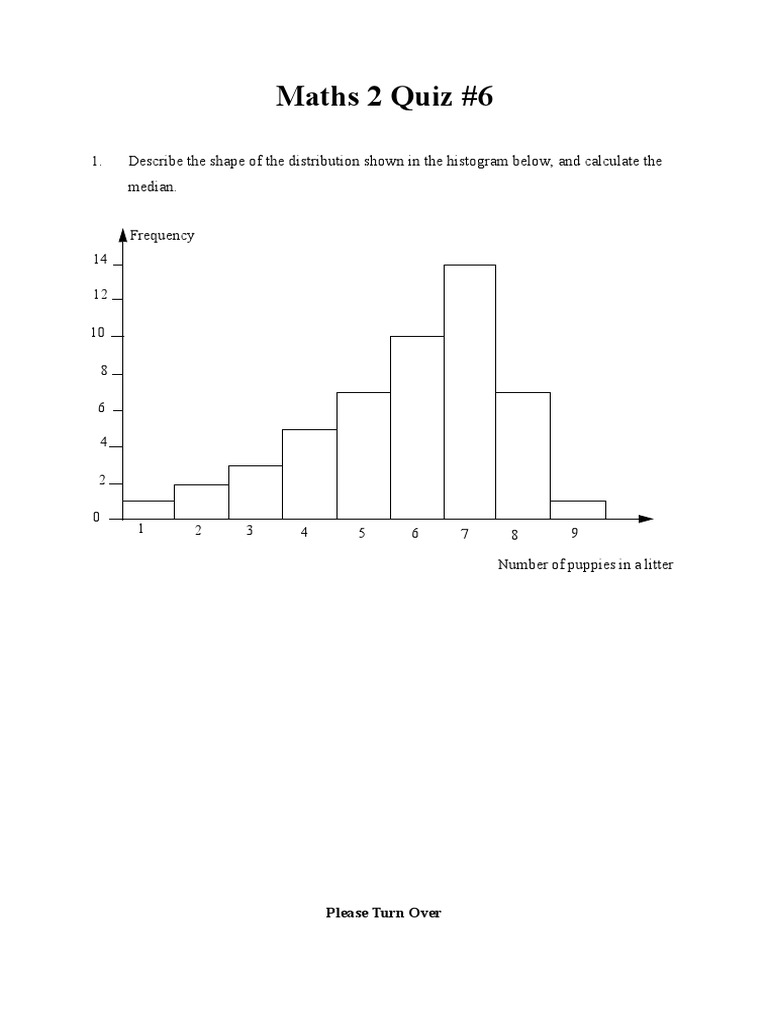 Maths 2 Quiz: Statistics Problems | PDF | Teaching Methods & Materials