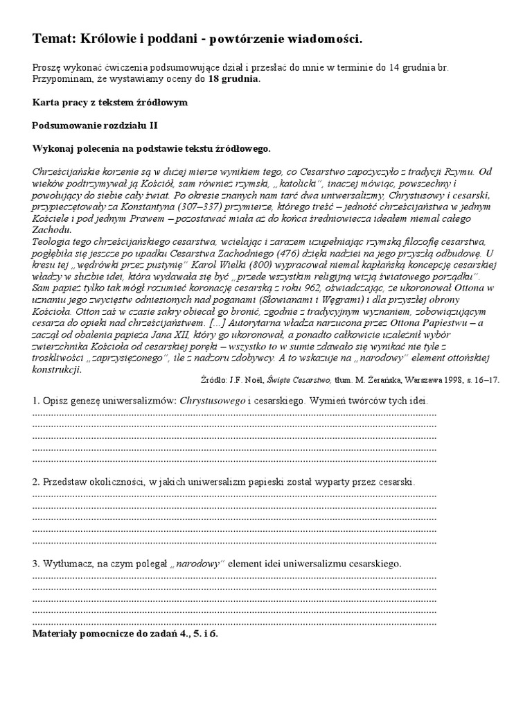 Krolowie I Poddani Test B