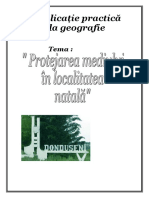 Aplicatie Practica La Geografie Protejarea Mediului in Localitatea Natala Donduseni Conspecte MD
