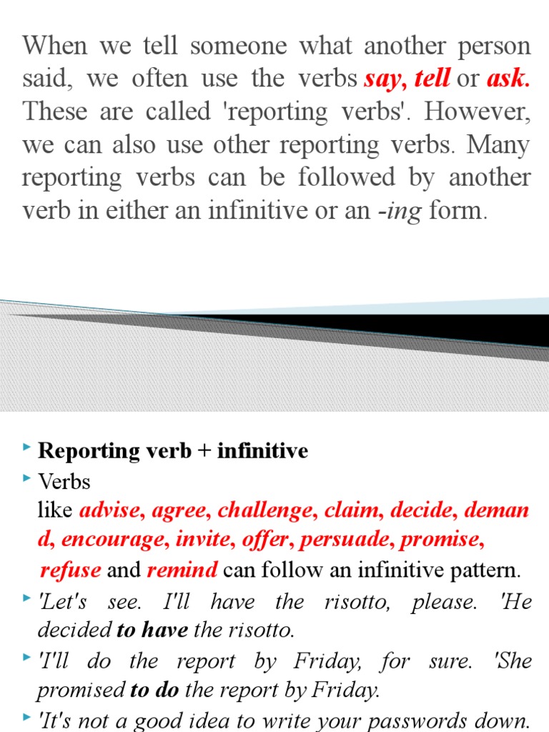 Reporting Verbs