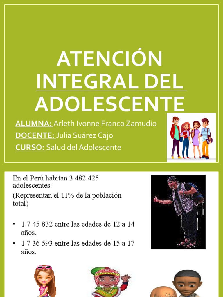 Atención Integral Del Adolescente | PDF | Adolescencia | Adultos