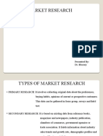 Market Research: Presented By: Dr. Blessey
