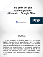 ELABORAÇÃO DE GOOGLE SITE