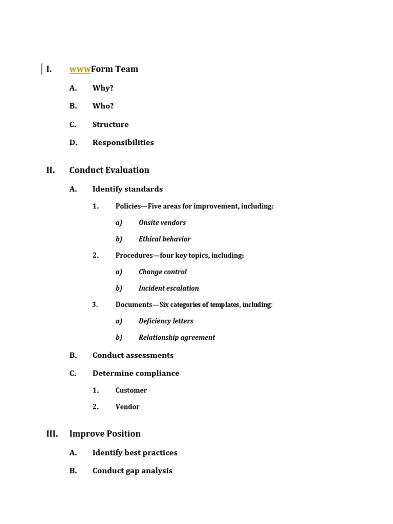 Compliance Evaluation and Improvement Guide | PDF