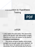 Introduction To Hypothesis Testing