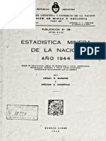 Estadística Minera de La Nación Año 1944