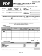 Sworn Statement of Assets, Liabilities and Net Worth