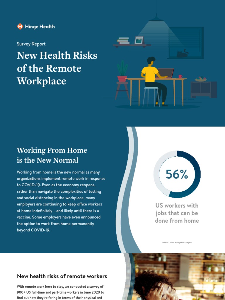 Hinge Health WFH Health Risks Report | PDF | Telecommuting | Mental Health