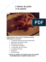 Receta de Dedos de Pollo Rebozados en Panko