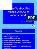 "Where Wimax Fits - Mobile Wimax at Various Bands: V.K.Arya DDG (N), Tec, Dot