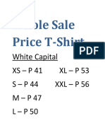 Whole Sale Price T-shirt