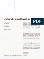 Systematic Credit Investing: An Overview of Our Approach