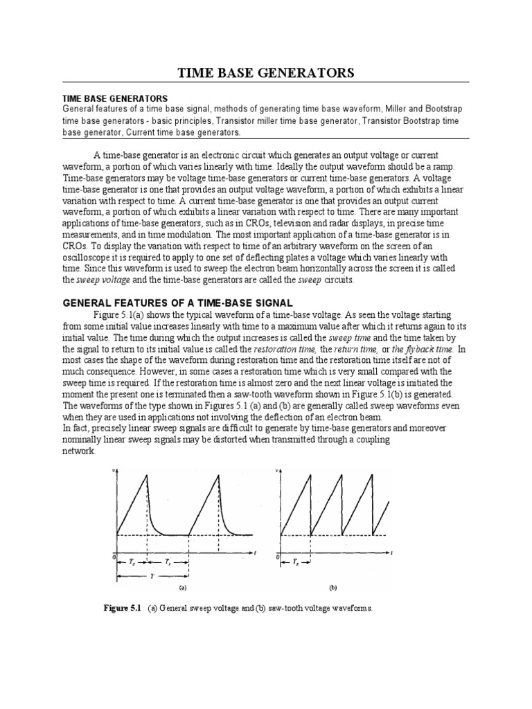 Time Base Generators Overview | PDF | Electrical Network | Bipolar ...