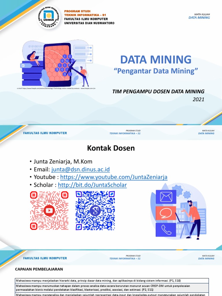 Pengantar Data Mining S1 Teknik Informatika | PDF | Komputer