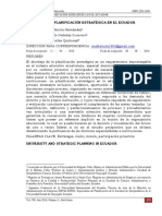 Universidad y Planificación Estratégica en El Ecuador