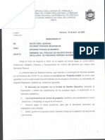 MEMORANDO 293. RECTIFICADO-PROCESO DE INSCRIPCION ESTUDIANTES REGULARES 2-2020