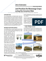 Best Management Practices For Bioenergy Crops: Reducing The Invasion Risk