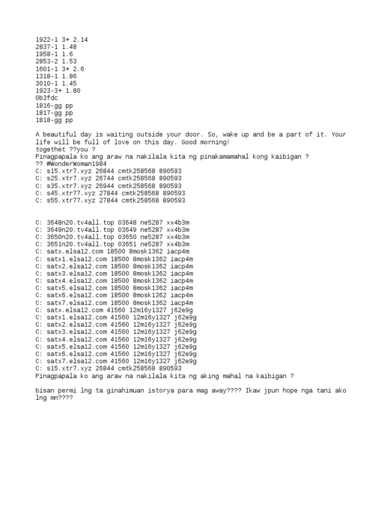 Random Data and Messages Compilation | PDF