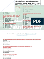 Pakistan Studies - Affairs - Most Important MCQs (Set II) For CSS, PMS, PCS, NTS, FPSC-3 by Preparationpoint - Info