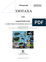 Z-Q. Zhang, 2011, Animal Biodiversity An Outline of Higher-Level Classification and Survey of Taxonomic Richness