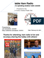 An Introduction To Operating Amateur Radio Outside