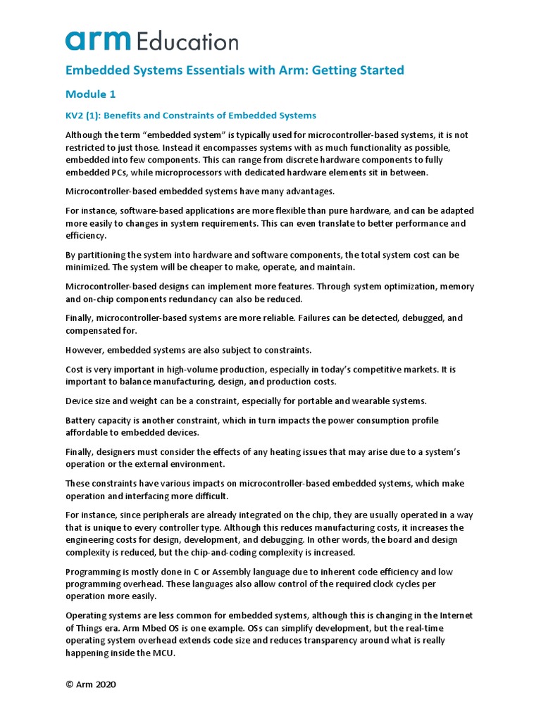 Embedded Systems Essentials With Arm: Getting Started | PDF | Embedded ...