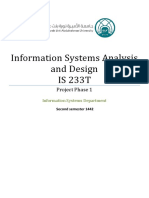 Information Systems Analysis and Design IS 233T: Project Phase 1