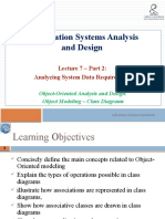 Information Systems Analysis and Design: Lecture 7 - Part 2: Analyzing System Data Requirements