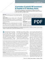 Rapid HIV Testing and Prevention of Perinatal HIV Transmission in High-Risk Maternity Hospitals in St. Petersburg, Russia