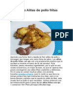 Receta de Alitas de Pollo Fritas Con Ajo