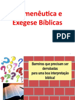 EBO - Hermenêutica e Exegese Bíblica Santa Cruz