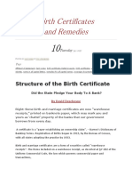 Birth Certificates and Remedies