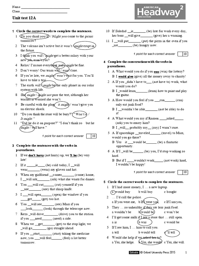 AHW3e - Level 2 - Unit Test 12a | PDF | Language Arts & Discipline