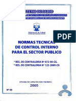 Normas Técnicas de Control Interno para El Sector Público RES de Contraloría #072-98-CG - RES. de Contraloría #123-2000-CG20191016-26158-17d27d2