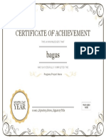 Certificate of Achievement: Bagus