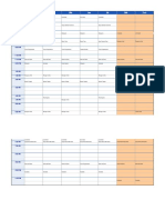 Horario semanal actividades