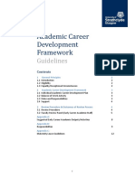 Academic Career Development Framework: Guidelines