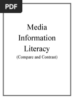 Media Information Literacy: (Compare and Contrast)