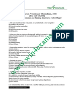 Bank of Baroda Probationary Officers Exam., 2008 (Held On 5-10-2008) General Socio-Economic and Banking Awareness: Solved Paper