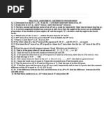 Practice - Assignment - Arithmetic Progression