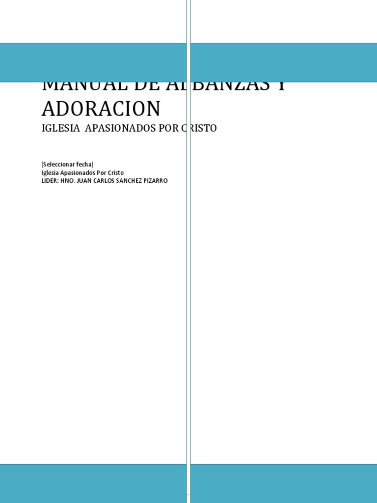 Manual de Alabanza en la Iglesia | PDF | Oración | Iglesia cristiana