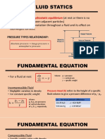 Fluid Statics: Hydrostatic Equilibrium Pressure