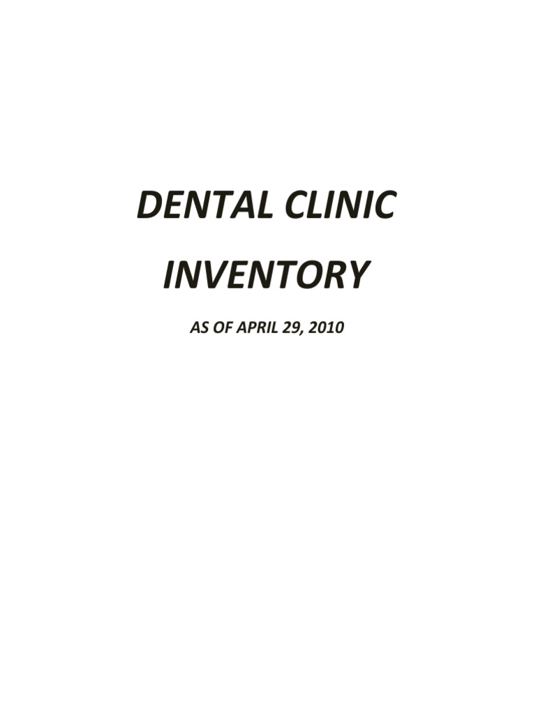 DENTAL CLINIC INVENTORY