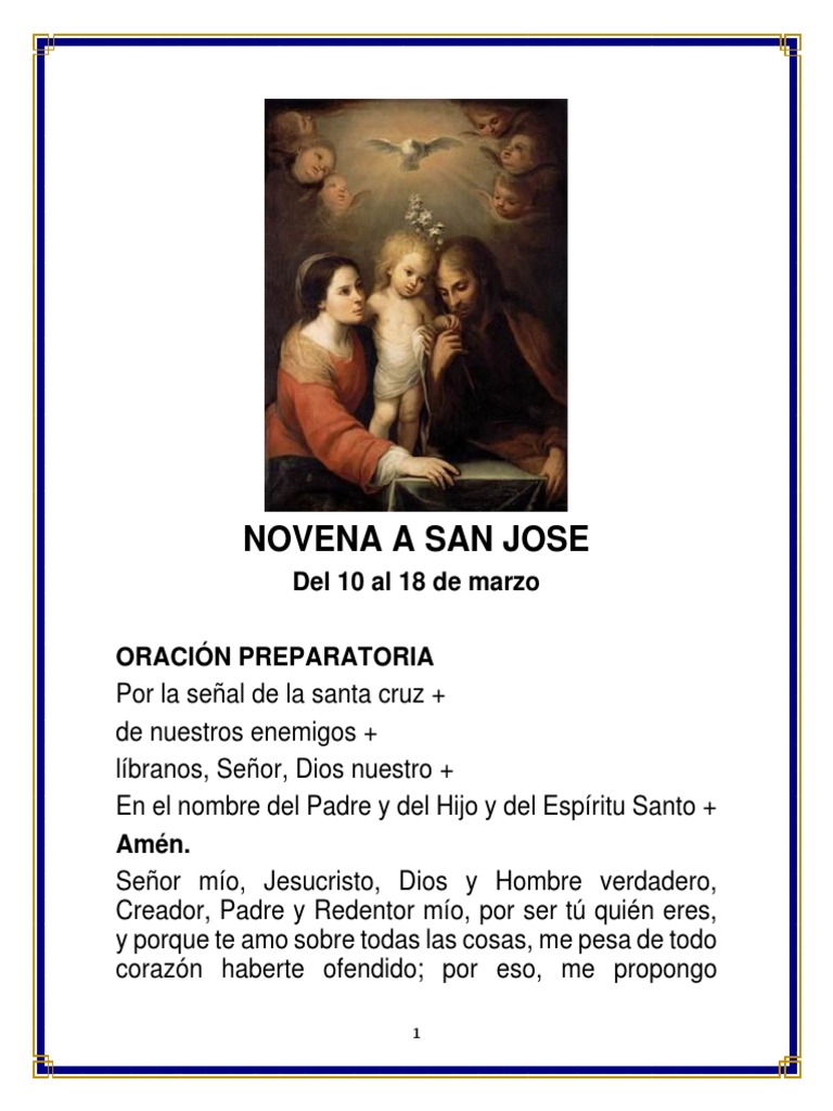Novena A San José | PDF | Oración | María, madre de Jesús