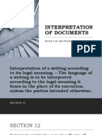 Interpretation of Documents
