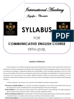 Syllabus For Fifth Level