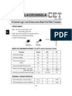 CED3055LA/CEU3055LA: N-Channel Logic Level Enhancement Mode Field Effect Transistor