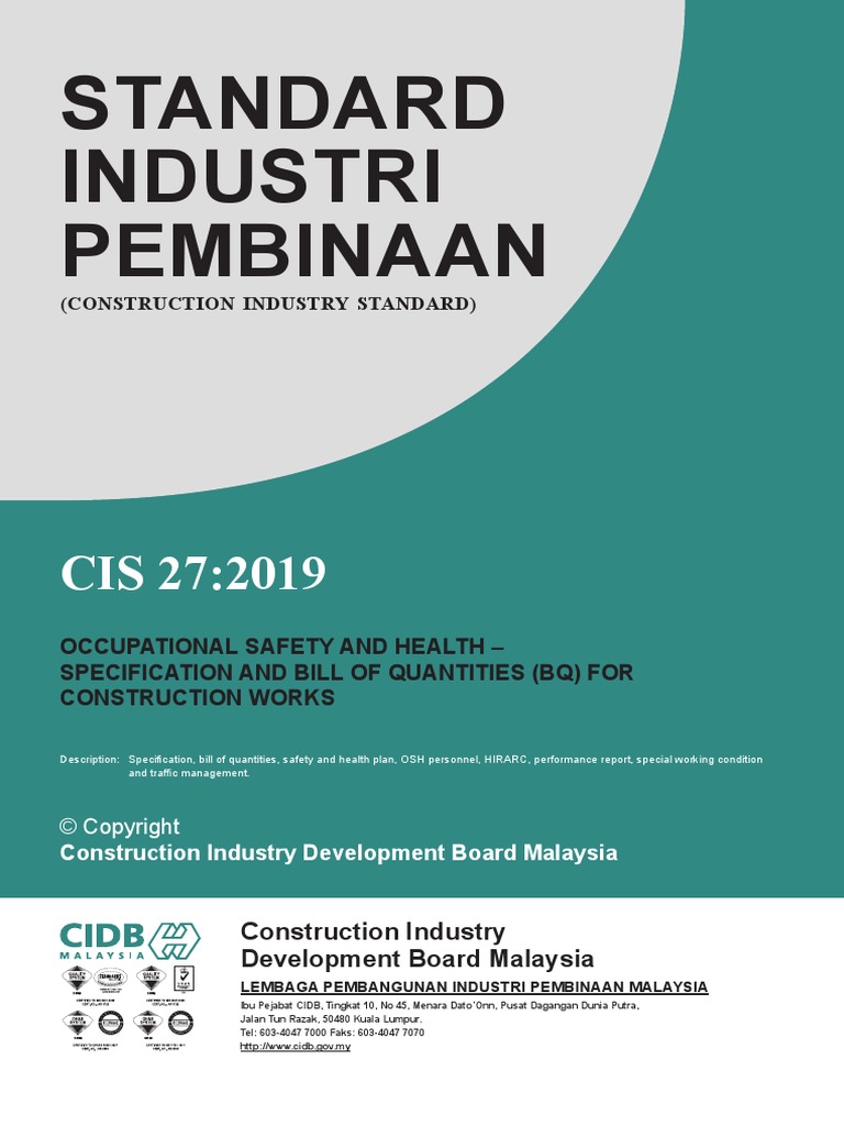 Standard Industri Pembinaan Construction Industry Development Board